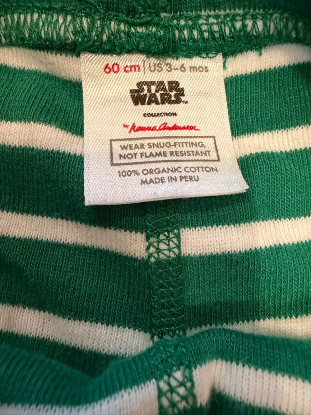 Hanna Andersson Star Wars Grogu Baby Yoda 3-6 months Pajamas EUC